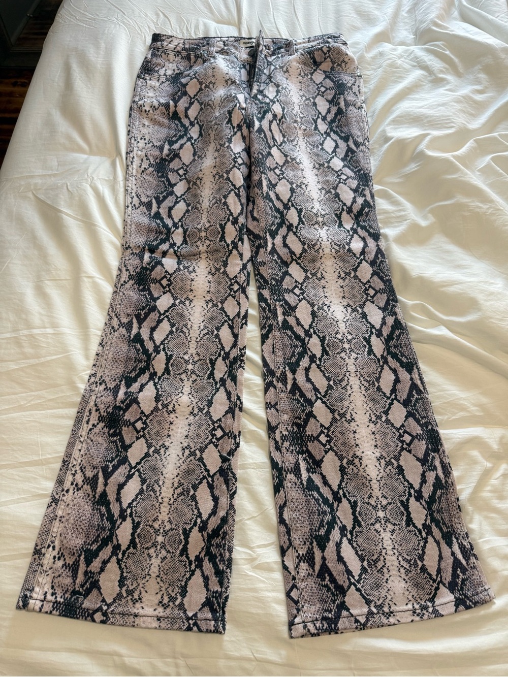 Wrangler Snake-Print Jeans - Black & Cream